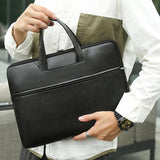 Men's Business Laptop Bag PU Leather Briefcase 15.6 inch Shoulder Handbag