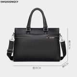Leather Briefcase Laptop Bag Office Bag for Men Computer Shoulder Bag
