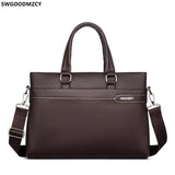 Leather Briefcase Laptop Bag Office Bag for Men Computer Shoulder Bag