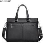 Leather Briefcase Laptop Bag Office Bag for Men Computer Shoulder Bag
