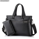 Leather Briefcase Laptop Bag Office Bag for Men Computer Shoulder Bag