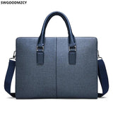 Leather Laptop Briefcase Office Bag Crossbody Business Handbag