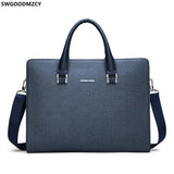 Leather Laptop Briefcase Office Bag Crossbody Business Handbag