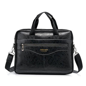 Men's Leather Laptop Bag Crossbody Briefcase Office Handbag