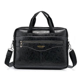 Men's Leather Laptop Bag Crossbody Briefcase Office Handbag