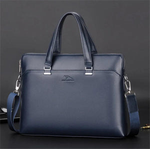 Waterproof Leather Laptop Briefcase for Men