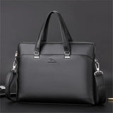 Waterproof Leather Laptop Briefcase for Men