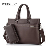 Men's Leather Briefcase Laptop Bag Office Tote Handbag