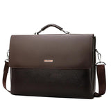 Men's Leather Laptop Bag Shoulder Messenger Office Briefcase