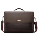 Men's Leather Laptop Bag Shoulder Messenger Office Briefcase