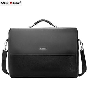 Men's Leather Laptop Bag Shoulder Messenger Office Briefcase