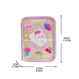 Cartoon Bear Tablet Sleeve Bag Clear PVC Storage Pouch