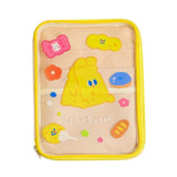 Cartoon Bear Tablet Sleeve Bag Clear PVC Storage Pouch