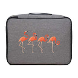 Flamingo Print Documents Storage Bag for Travel