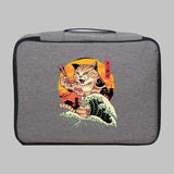 Cat Print Storage Bag Organizer Box Drawer Container with Password Lock