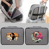Cat Print Storage Bag Organizer Box Drawer Container with Password Lock