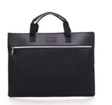 Double Zipper Portable Leather File Bag Meeting Bag