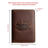 Crazy Horse Leather Driver Holder Car Auto Documents Driving Wallet