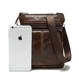 Leather Shoulder Messenger Bag Briefcase for Office Work