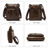 Leather Shoulder Messenger Bag Briefcase for Office Work