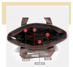 Men's Leather Briefcase Laptop Messenger Bag