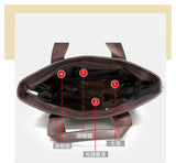 Men's Leather Briefcase Laptop Messenger Bag