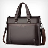 Men's Leather Briefcase Laptop Messenger Bag