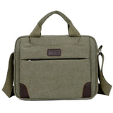 Men's Canvas Crossbody Bag Retro Briefcase