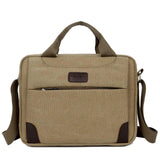 Men's Canvas Crossbody Bag Retro Briefcase