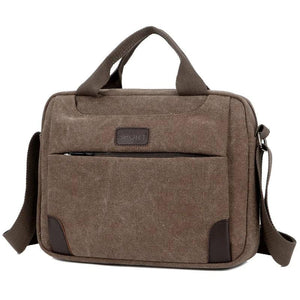 Men's Canvas Crossbody Bag Retro Briefcase
