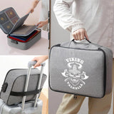 Men Handbags Documents Organizer Briefcase Halloween Skull Print