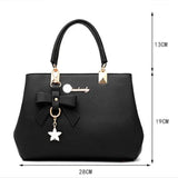 Women Leather Handbags Shoulder Bags Ladies Crossbody Bags Bow Pendant