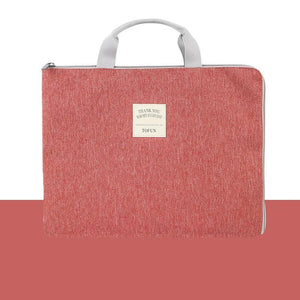 Waterproof Canvas File Bag A4 Zipper Office Business iPad Bag