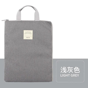 Waterproof Canvas File Bag A4 Zipper Office Business iPad Bag