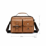 Men's Vintage Messenger Bag PU Leather Satchel Shoulder Tote