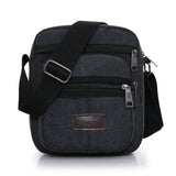 Men's Vertical Shoulder Bag Canvas Business Briefcase Crossbody Handbag