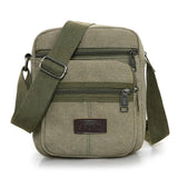Men's Vertical Shoulder Bag Canvas Business Briefcase Crossbody Handbag