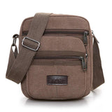 Men's Vertical Shoulder Bag Canvas Business Briefcase Crossbody Handbag