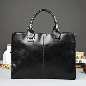 PU Leather Laptop Briefcase 13-14 inch Waterproof Tote Handbag