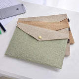 A4/A5 Document Bag Linen Canvas Felt File Bag Office Supply