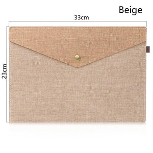 A4/A5 Document Bag Linen Canvas Felt File Bag Office Supply