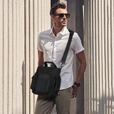 Men's Crossbody Laptop Bag with Zipper Pocket