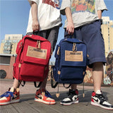 Canvas Travel Computer Backpack Couples College Style School Bag