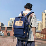 Canvas Travel Computer Backpack Couples College Style School Bag