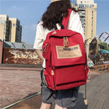 Canvas Travel Computer Backpack Couples College Style School Bag