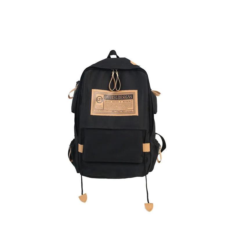 Canvas Travel Computer Backpack Couples College Style School Bag