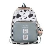 Leisure Cow Grain Junior High School Boys and Girls Backpack