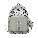 Leisure Cow Grain Junior High School Boys and Girls Backpack