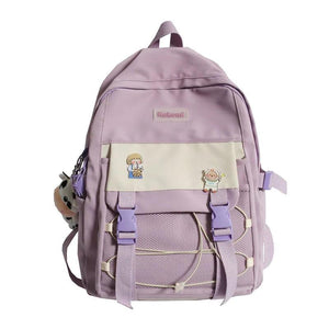Mosaic Grid Junior High School Girl Backpack