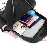 Women Preppy Style Backpack Large Capacity Handbags Oxford Material